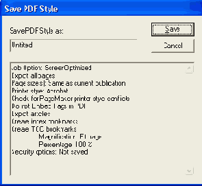   Save PDF Style